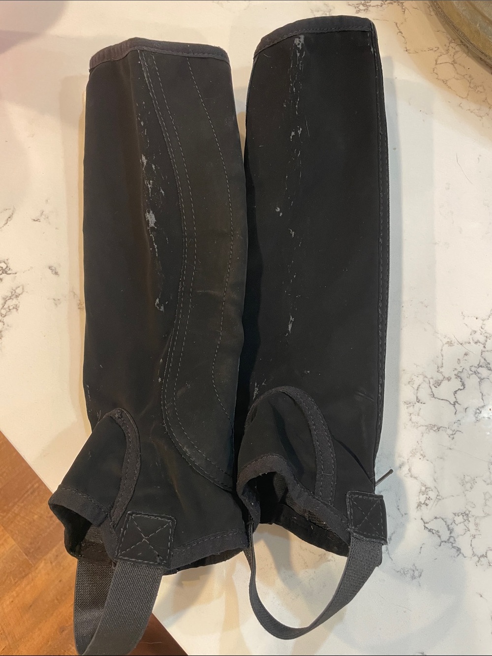 Dublin Black Women's Riding Half Chaps with Rear Zipper Suede